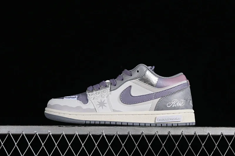 All categories Air Jordan Jordan series basketball shoes Air Jordan 1 Low Air Jordan 1 Low AJ1 Joe 1 Panda Prank Modern Wei Realm Gray Series Medal of the Rose Low-top cultural retro basketball shoes 553560-053